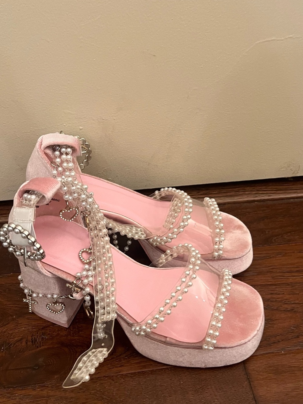 Sugar Thrillz Holy Revelation Platform Sandals - pink